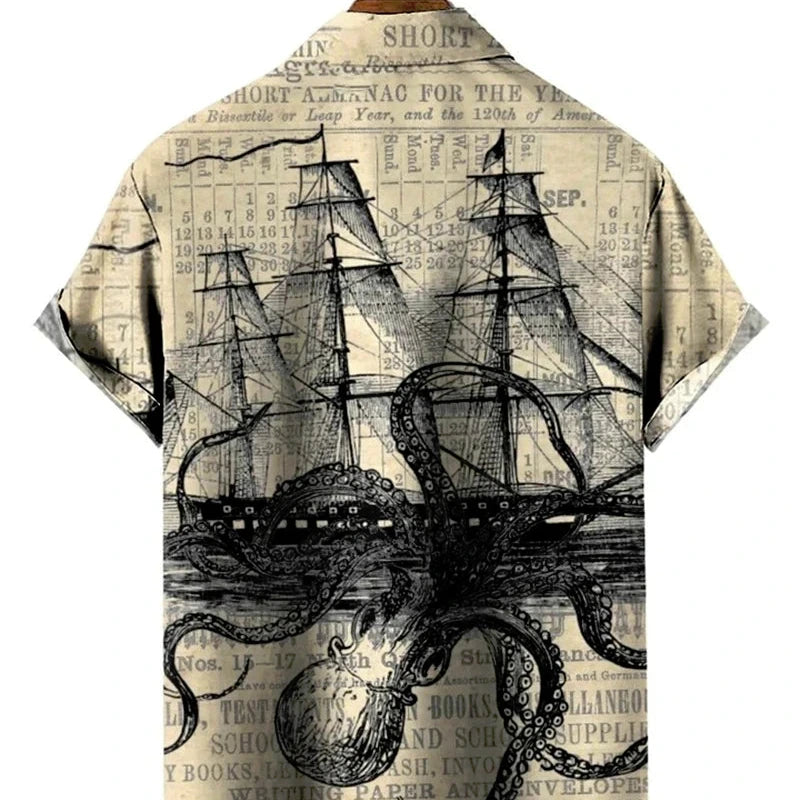Men's Stylish Shirt Short Sleeves Design Pattern Summer Top Oversized Big and Tall Men-Keep Melbourne Marvellous Official Store
