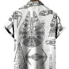 Men's Stylish Shirt Short Sleeves Design Pattern Summer Top Oversized Big and Tall Men