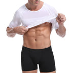 Compression Vest Men's Shapewear Slimming T-shirt Underwear Hide Beer Belly Look Skinny