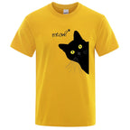 Meow Funny Cat Peek-a-Boo T-Shirt