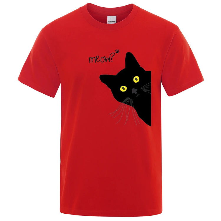 Meow Funny Cat Peek-a-Boo T-Shirt-Keep Melbourne Marvellous Official Store