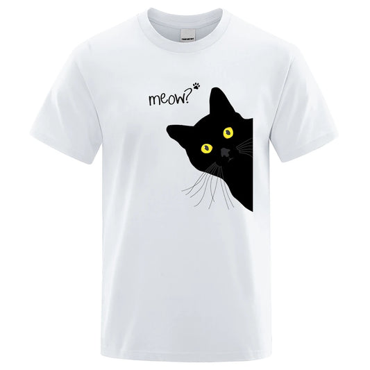 Meow Funny Cat Peek-a-Boo T-Shirt-Keep Melbourne Marvellous Official Store