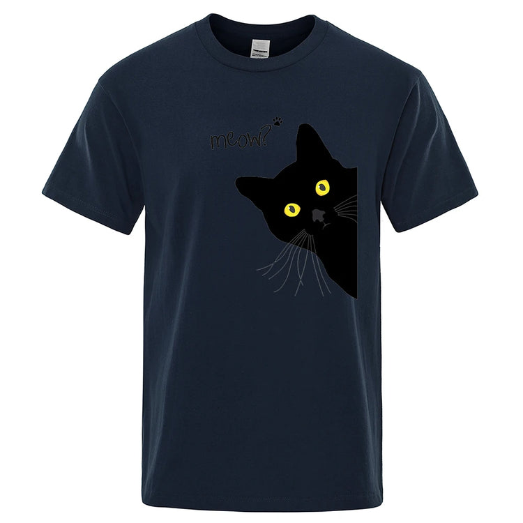 Meow Funny Cat Peek-a-Boo T-Shirt-Keep Melbourne Marvellous Official Store