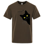 Meow Funny Cat Peek-a-Boo T-Shirt