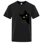 Meow Funny Cat Peek-a-Boo T-Shirt