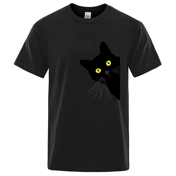 Meow Funny Cat Peek-a-Boo T-Shirt-Keep Melbourne Marvellous Official Store