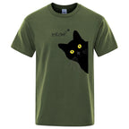 Meow Funny Cat Peek-a-Boo T-Shirt