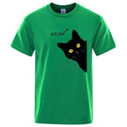 Meow Funny Cat Peek-a-Boo T-Shirt