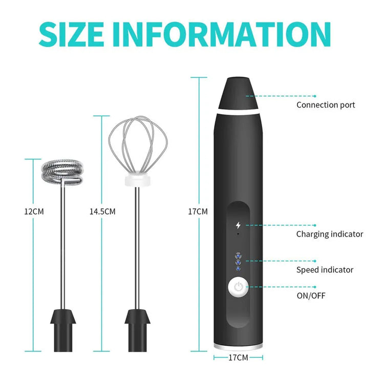 Milk Frother 3-Speed Foam Mixer USB Rechargeable-Keep Melbourne Marvellous Official Store