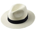 Classic Panama Hat Large Size Wide Brim Fedora