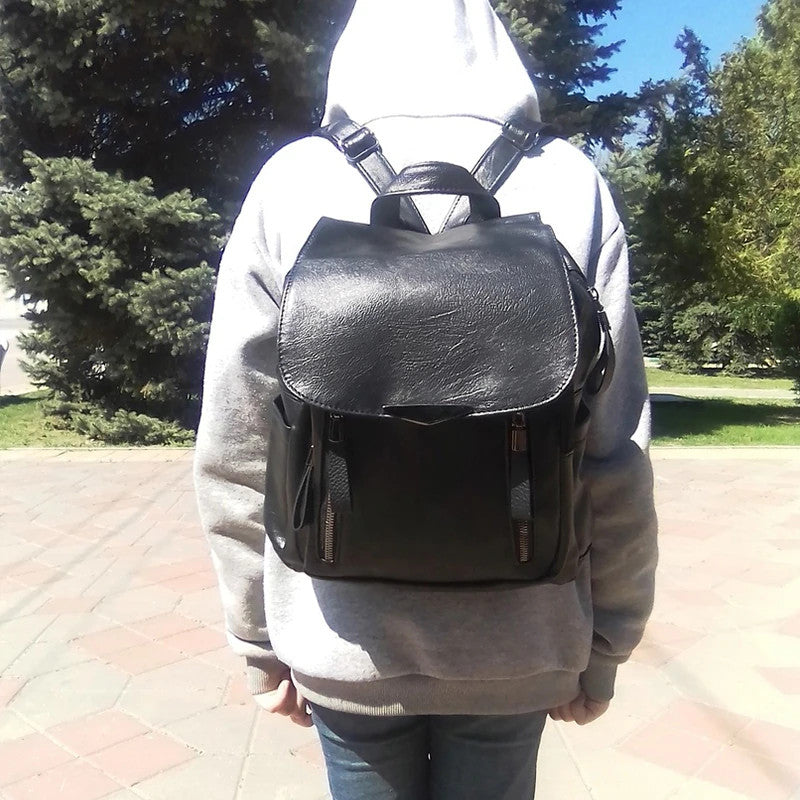 Mini Leather Backpack Clubbing Travelling Music Festivals Women's