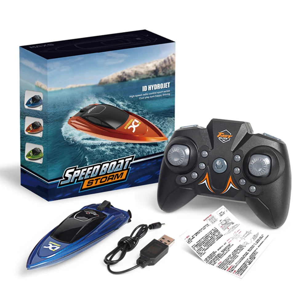 Mini Speedboat Remote Control RC Boat Water Fun Toy Gift for Kids