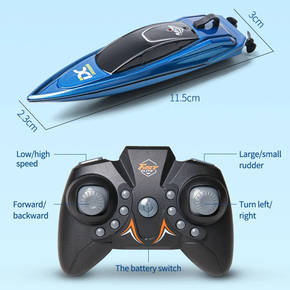Mini Speedboat Remote Control RC Boat Water Fun Toy Gift for Kids