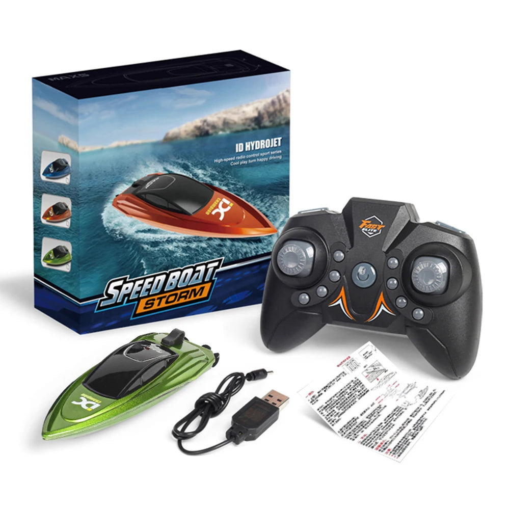 Mini Speedboat Remote Control RC Boat Water Fun Toy Gift for Kids