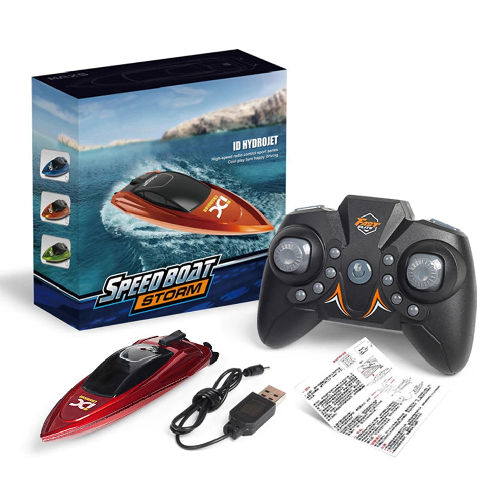 Mini Speedboat Remote Control RC Boat Water Fun Toy Gift for Kids