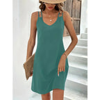 Cocktail Dress Party Frock Sleeveless V-Neck A-Line Women's