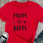 Mom of Boys T-shirt Women's Proud Mother Motivation Positive Tee