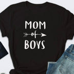 Mom of Boys T-shirt Women's Proud Mother Motivation Positive Tee