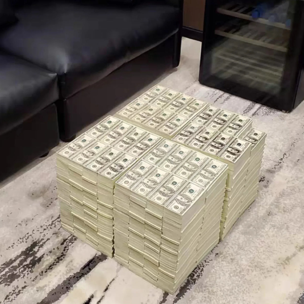 Money Coffee Table Fake Stack of Cash United States Dollars Bills Furniture