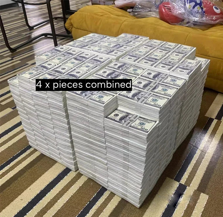 Money Coffee Table Fake Stack of Cash United States Dollars Bills Furniture