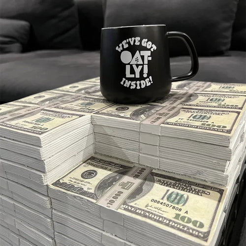Money Coffee Table Fake Stack of Cash United States Dollars Bills Furniture