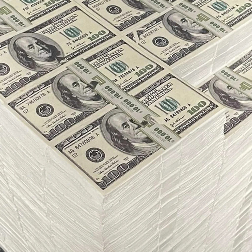 Money Coffee Table Fake Stack of Cash United States Dollars Bills Furniture