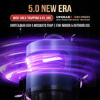 Mosquito trap product with glowing purple light.