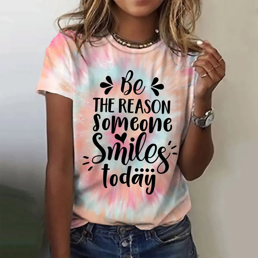 Motivation Gradient Smile T-shirt Women's