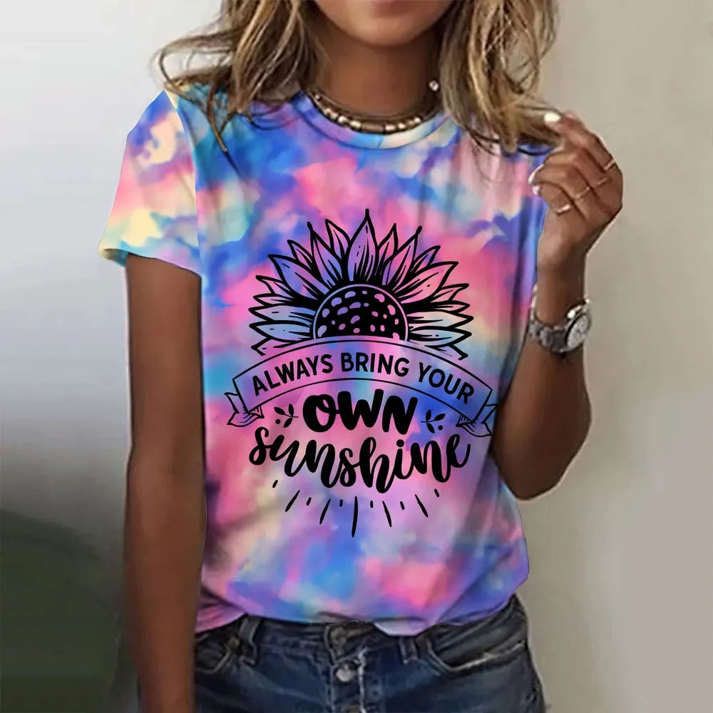 Motivation Gradient Smile T-shirt Women's
