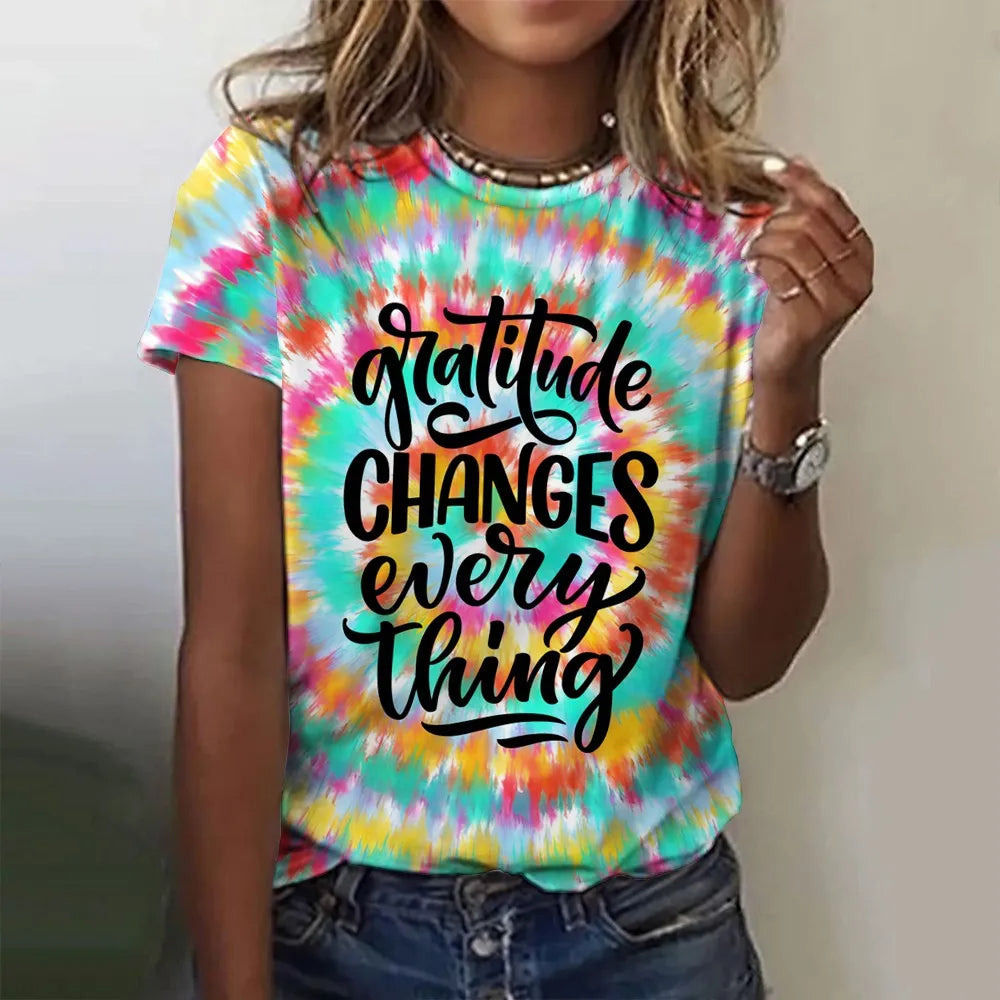 Motivation Gradient Smile T-shirt Women's
