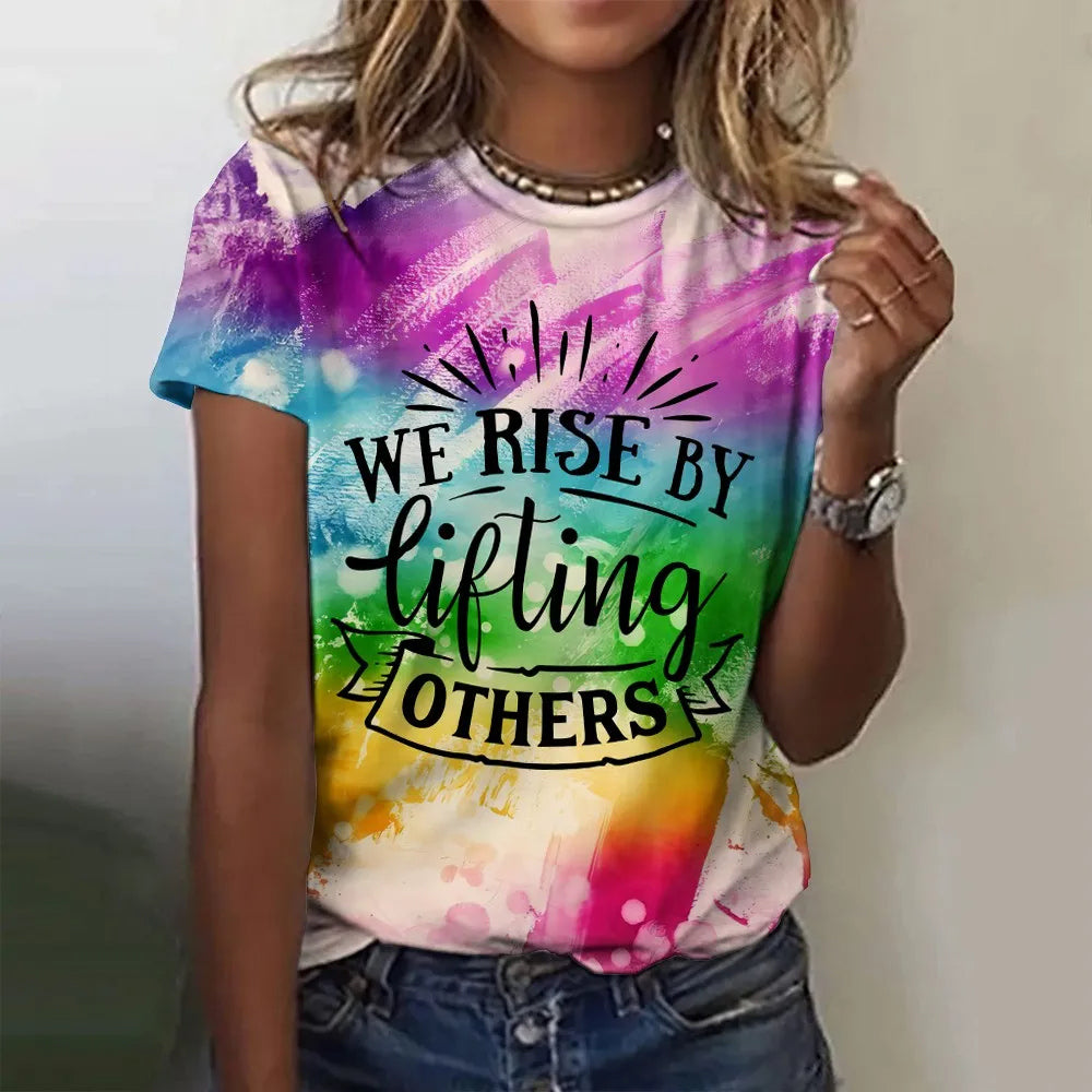 Motivation Gradient Smile T-shirt Women's