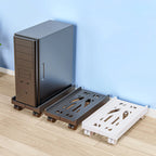 Computer Trolley 4 Caster Wheels PC Tower Stand