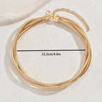 Women's Layered Necklace Choker Multi Strand Intertwined