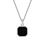 Name Initial Personalised Necklace A-Z Square Stainless Steel Pendant
