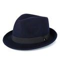 Fedora Hat Wool Felt Classical Jazz Narrow Brim Men's