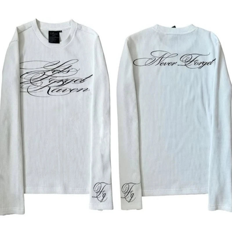 Never Forget | Gothic Vintage Hip Hop Street T-shirt Long Sleeve