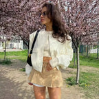 Bomber Jacket - Cropped Single Breast Classy Jacket Women's Wear