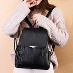 Women's Mini Soft Leather Backpack for Clubbing Travelling and Festivals