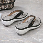 Summer Wedges Beach Slides Platform Flip Flops Women's Sandals