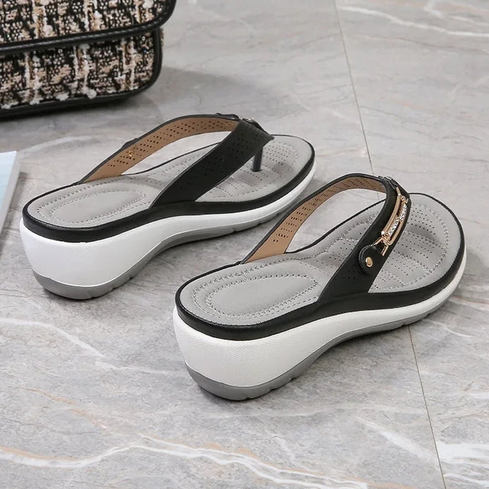 Summer Wedges Beach Slides Platform Flip Flops Women's Sandals