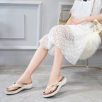 Summer Wedges Beach Slides Platform Flip Flops Women's Sandals