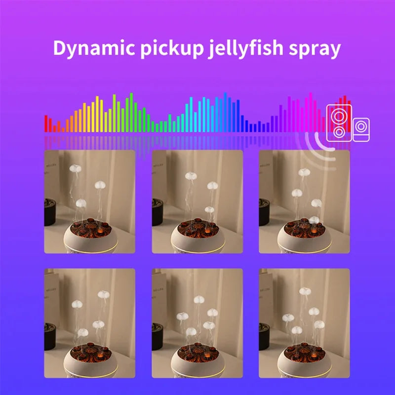 Dynamic Jellyfish Aroma Air Diffuser Essential Oil Vaporiser 250ml Remote Control With 7 Night Lights