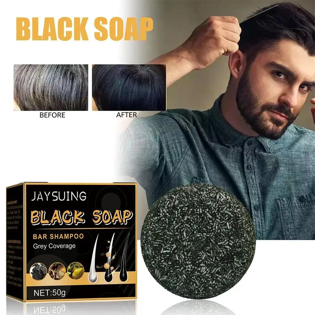 Black Hair Soap Grey-Be-Gone Revival Darkening Rejuvenating