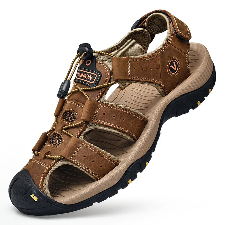 Closed-Toe Summer Non-Slip Sandals No Sweat Roman Contoured Beach Shoes-Keep Melbourne Marvellous Official Store