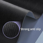Textured black material with a close-up of its surface and 'Strong anti slip' text.