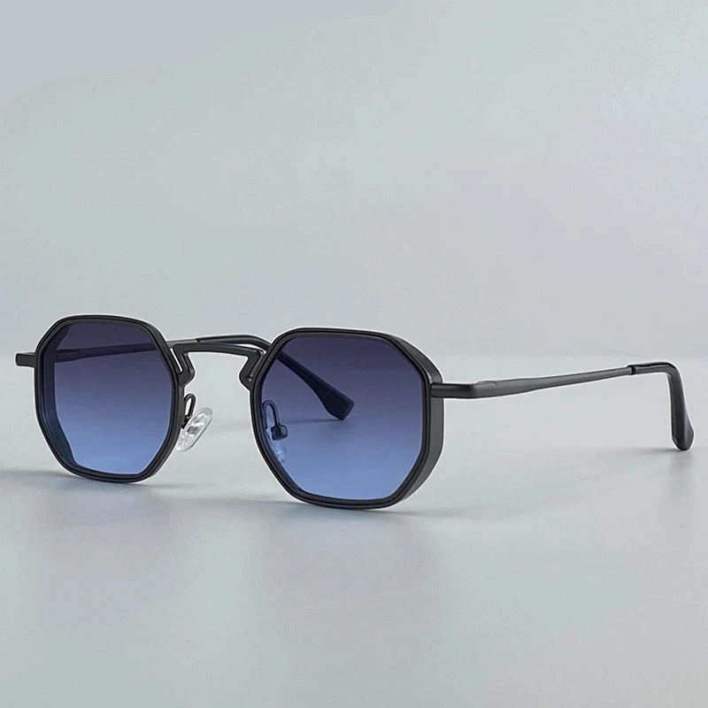 Octagonal Steampunk Sunglasses Vintage Geometric Punk Frames