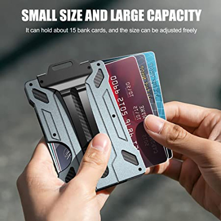 Badge Holder Security Pass Swipe ID Card RFID Blocking Office Credit Card Wallet Money Clip