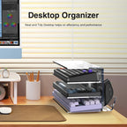 Keyboard Mouse Desk Tidy Organiser 3-Tier Stand Computer Storage