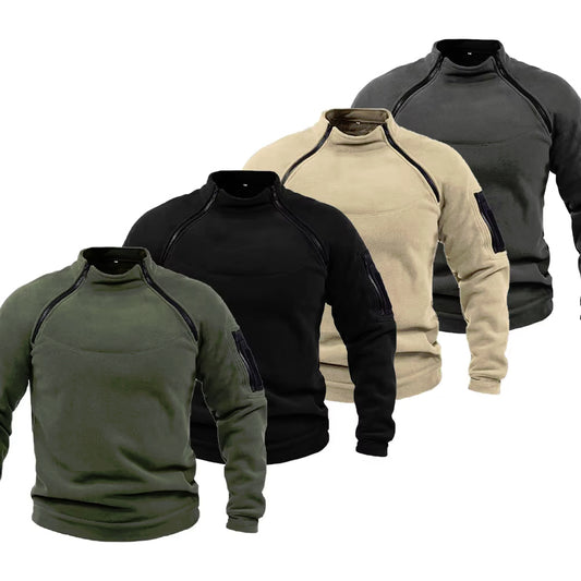 Windbreaker Jacket Thick Polar Fleece Tactical Thermal Pullover Outwear