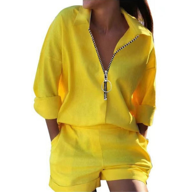 Jumpsuit Set Party Playsuit Shirt & Shorts Summer 2pcs Combo